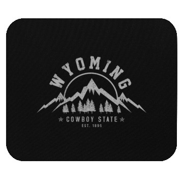 Discover Wyoming The Cowboy State Est 1890 Moains Mouse Pads