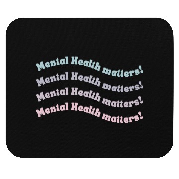 Discover Mental Health Matters | Wavy Retro French Gray Mouse Pads