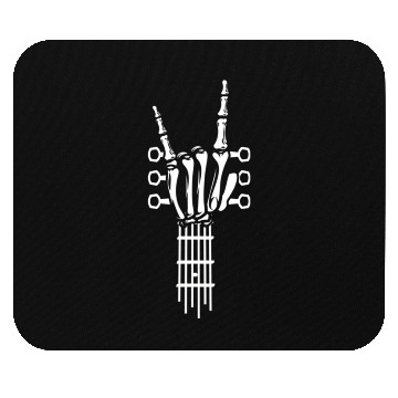 Discover Rock And Roll Rock On Guitar Neck eleton Mouse Pads