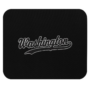 Discover Washington Dc Black Athletic Sports Script Mouse Pads