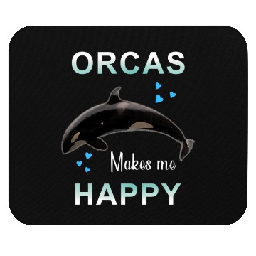 Discover Orcas Make Me Happy Killer Whale Mouse Pads