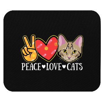 Discover Peace Love Cats Kitten Meowsome Cat Mouse Pads