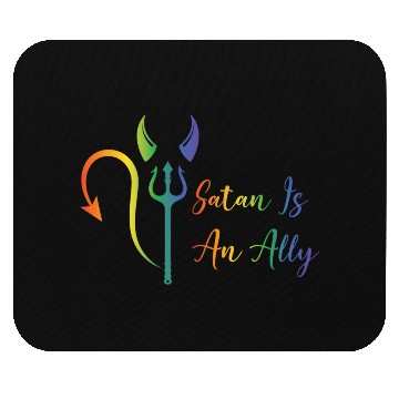 Discover Funny Hail Gay Satan Lgbt Goth Gay Pride Baphomet Mouse Pads
