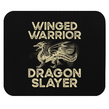 Discover Winged warrior dragon slayer Mouse Pads