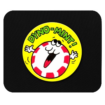 Discover Vintage Scratch And Sniff Sticker Peppermint Dyno- Mouse Pads
