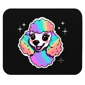Discover Rainbow Poodle Dog Lover Puppy Mouse Pads