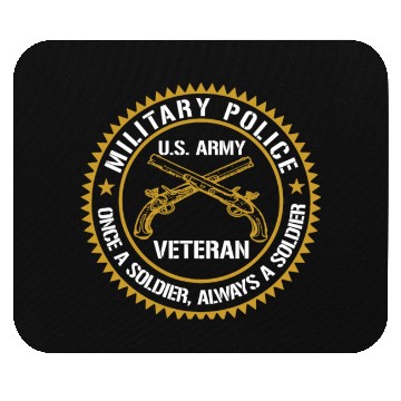 Discover Military Police US Army Veteran Once A Soldier Alw Mouse Pads