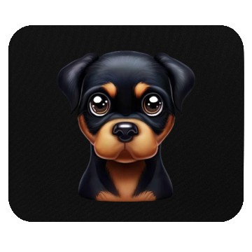 Discover Playful Rottweiler Puppy Mouse Pads