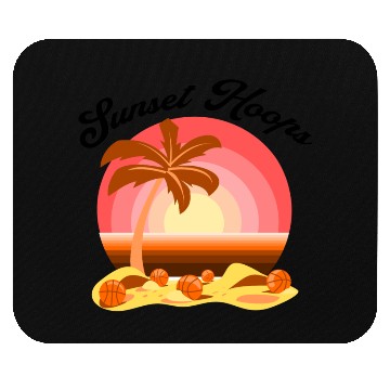 Discover Basketball Gift: Sunset Hoops Mouse Pads