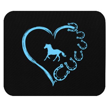 Discover Horseshoe Heart Horse Mom Horseback Riding Mouse Pads