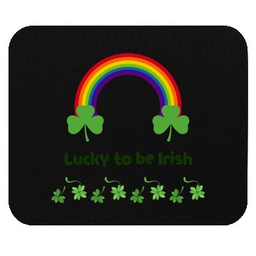 Discover Lucky to be Irish green Mouse Pads
