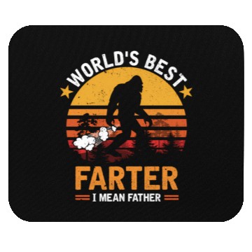 Discover Retro World'S Best Fer I Mean Father Bigfoot Mouse Pads