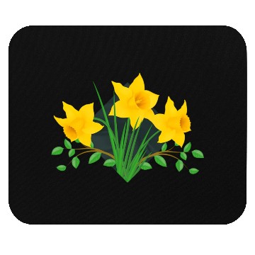 Discover Daffodil Daffodils Yellow Green Flowers Floral Mouse Pads