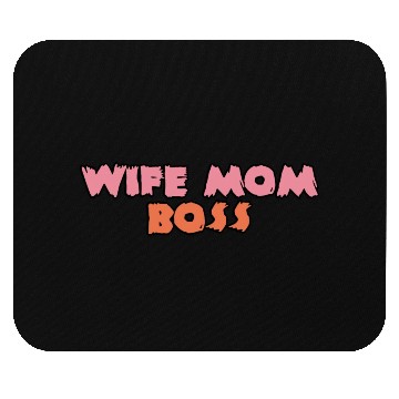 Discover Wife mom boss green Mouse Pads