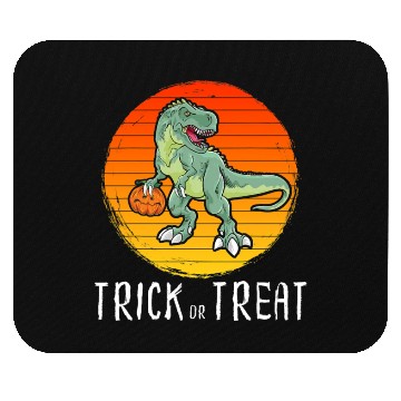 Discover Trick or Treat Halloween Dinosaur T Rex Mouse Pads