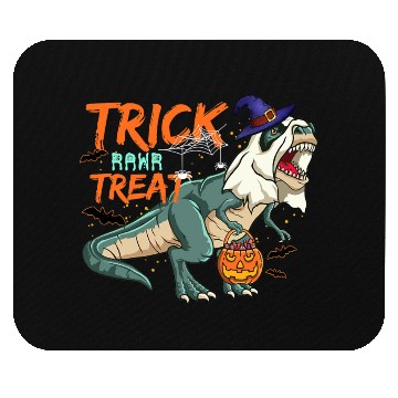 Discover Trick Or Treat Saurus With Pumpkin Halloween Mouse Pads