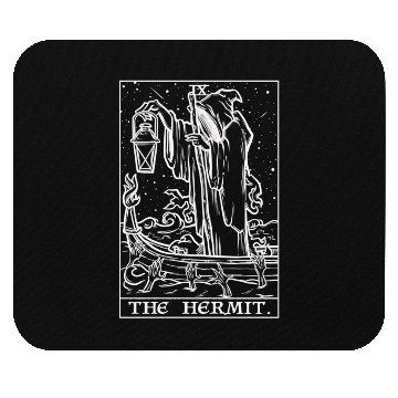 Discover The Hermit Tarot Card Gothic Halloween Grim Mouse Pads