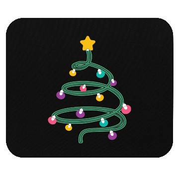 Discover Christmas Light Christmas Tree Mouse Pads