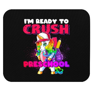 Discover Crush Preschool Unicorn Backpack Back to School Mouse Pads