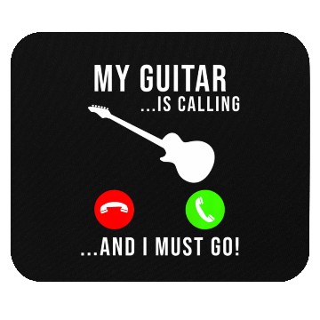 Discover My Guitar Is Calling - Funny Bass Guitar Music Mouse Pads