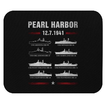 Discover Pearl Harbor Battleship Memorial Day December 7Th Mouse Pads