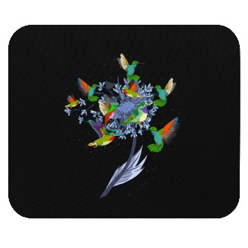 Discover Pretty Nature Animal Flowers Bird Hummingbird Mouse Pads