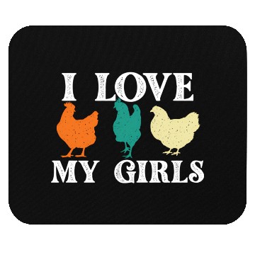 Discover I Love My Chicken Farm Animal Farmyard Mouse Pads