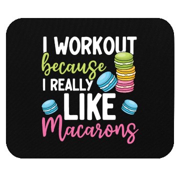 Discover Funny Macaron Workout Ice Cream Sandwich Macaron Mouse Pads