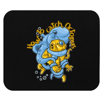 Discover Deep Diver Octopi How To Catch Octopus Mouse Pads