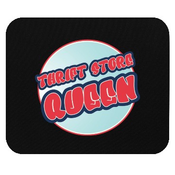 Discover Thrift Store Queen red blue Mouse Pads