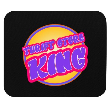 Discover Thrift Store King purple yellow Mouse Pads