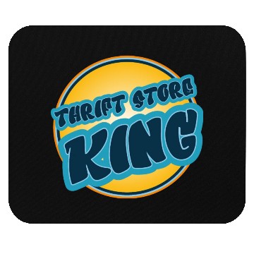 Discover Thrift Store Kking blue orange Mouse Pads