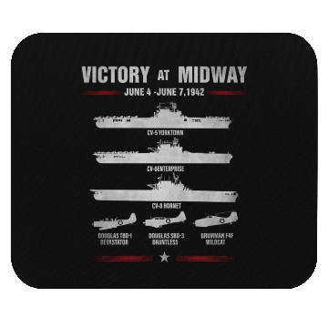 Discover Victory At Midway Battel World War 2 Mouse Pads