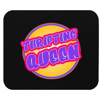 Discover Thrifting Queen purple yellow Mouse Pads