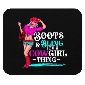 Discover Cow Boots And Bling It'S Cow Things Western Cory Mouse Pads