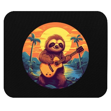 Discover Sloth Guitar Sunset Mouse Pads
