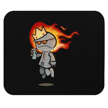 Discover Cute Grumpy Robot King Mouse Pads