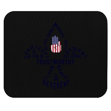 Discover Scouting Law Us American Flag Scouting Law Mouse Pads