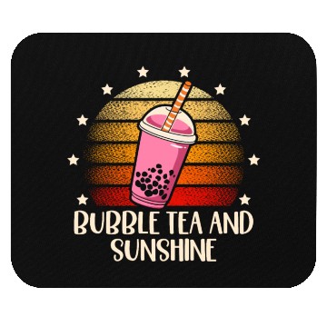 Discover Bubble Tea And Sunshine Boba Tea Drinker Mouse Pads