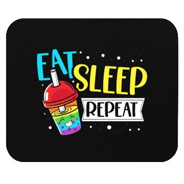 Discover Eat Sleep Boba Tea Repeat Bubble Tea Lover Drinker Mouse Pads