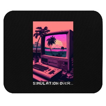 Discover Simulation Over Retro Computer Monitor Vaporwave A Mouse Pads