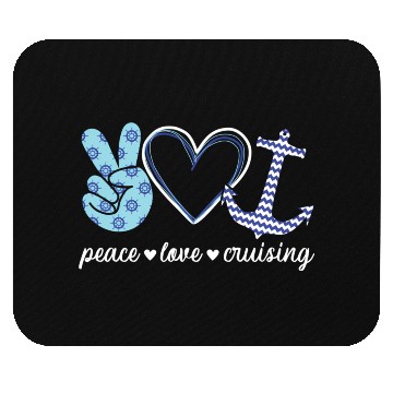 Discover Peace Love And Cruising Ocean Vacation Cruise Ship Mouse Pads