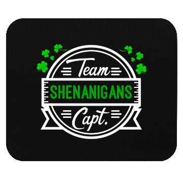 Discover Shenanigans Team Captain Shamrocks St Patricks Day Mouse Pads