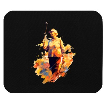 Discover Golfer Grandma Grandmother Golf Player Golfing Mouse Pads