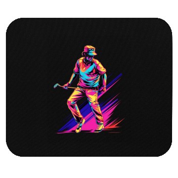 Discover Golfer Golf Player Golfing 80s 90s Retro Mouse Pads