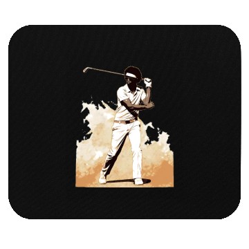 Discover Golfer Afro Man Golf Player African American Mouse Pads