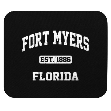 Discover Fort Myers Florida Fl Vintage State Athletic Mouse Pads