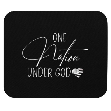 Discover One Nation Under God Usa Script Mouse Pads