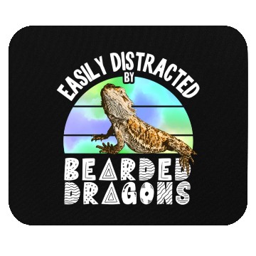 Discover Easily Distracted By Bearded Dragons Reptile Mouse Pads