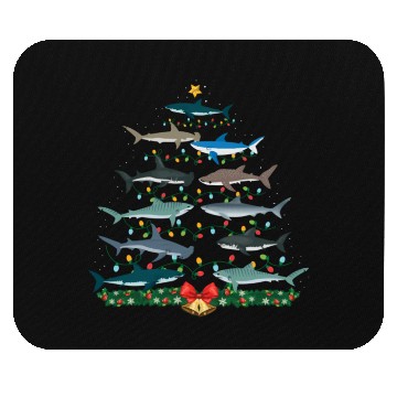 Discover Shark Tree Ornament Shark Mouse Pads